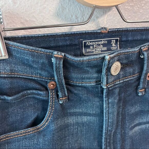 A&F Simone High Rise Jean Raw Hem Colored Stripe - Picture 3 of 8